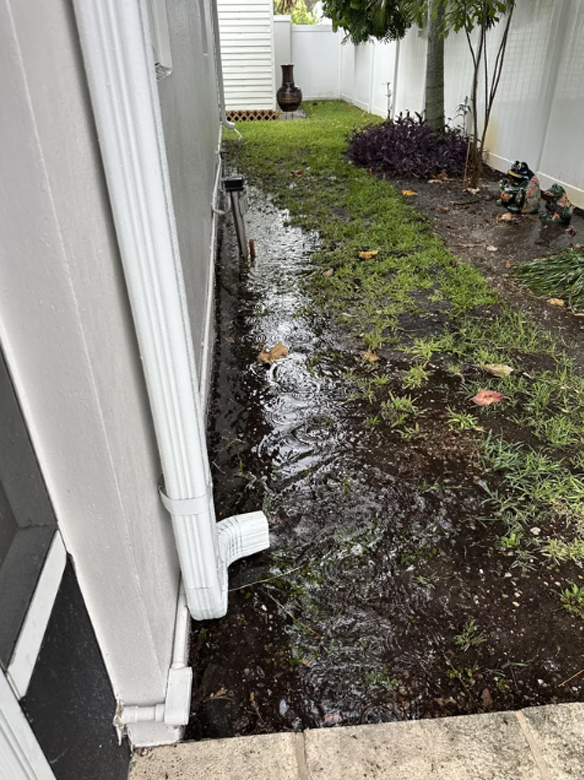 Drainage and foundation water management near a home